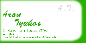 aron tyukos business card